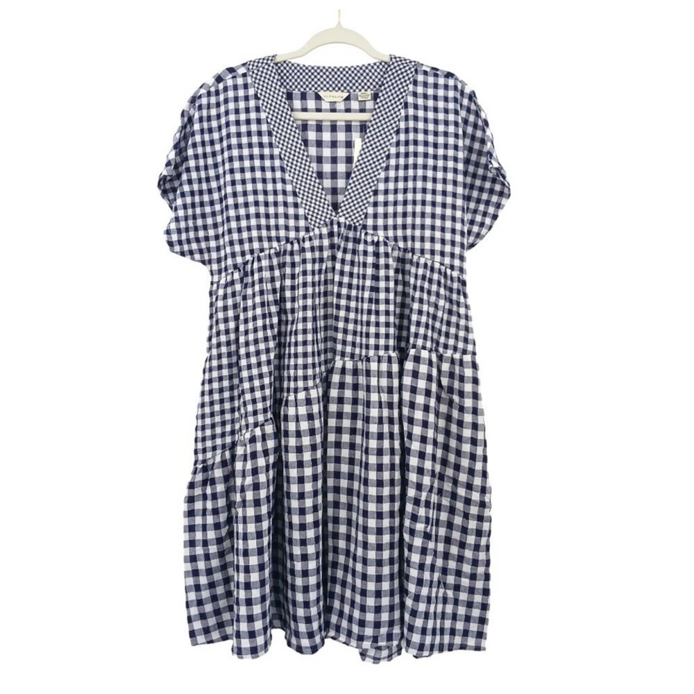 Anthropologie 11•1•Tylho Marin Gingham Dress | Navy | Size Small | NWT